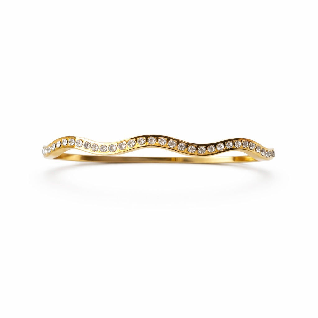Wavy Pavé Bangle