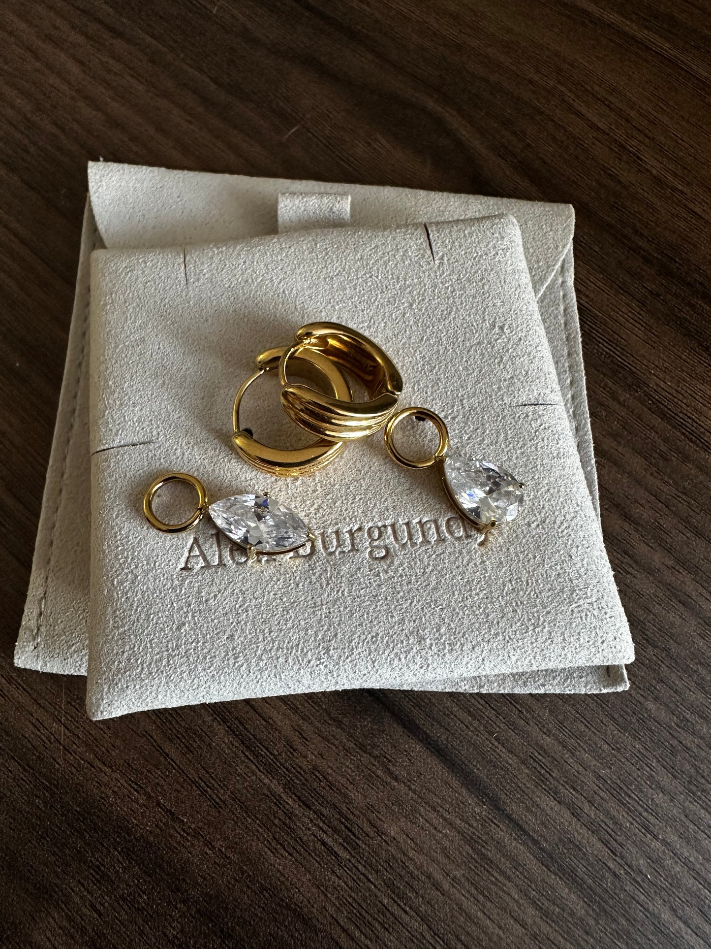 Diamond Drop Huggies