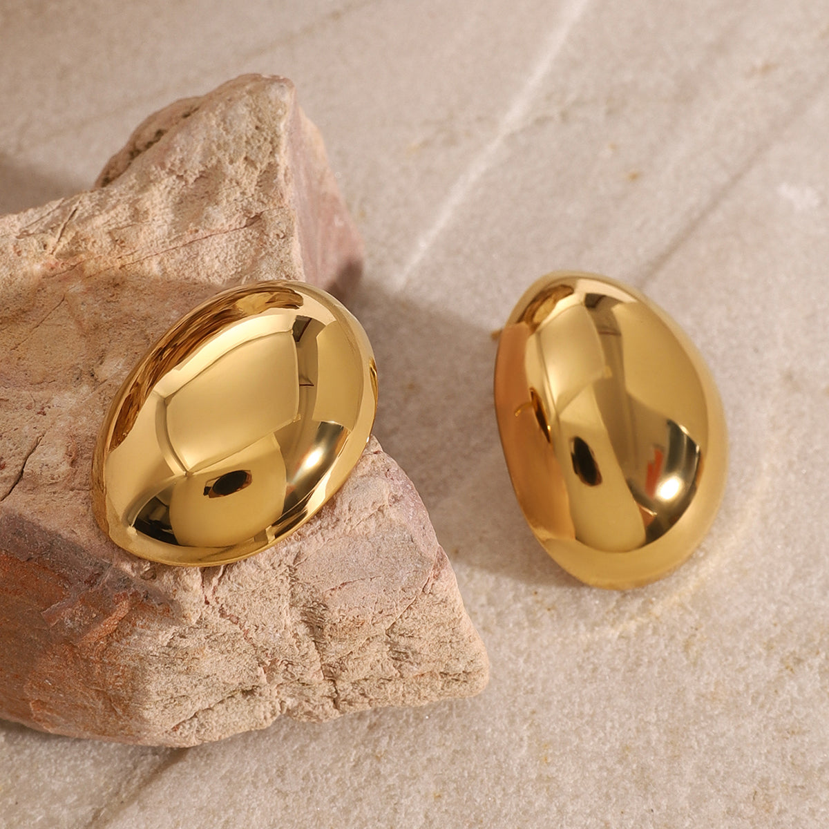 Chunky Oval Earrings 