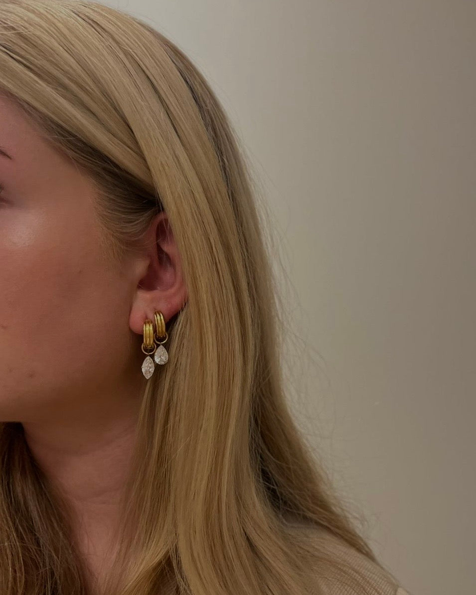 Diamond Drop Huggies